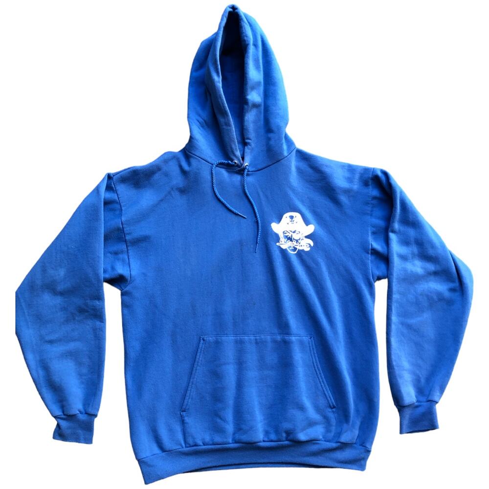 Bedford Buccaneers Champion Large Blue Sweatshirt Hoodie Retro 2004